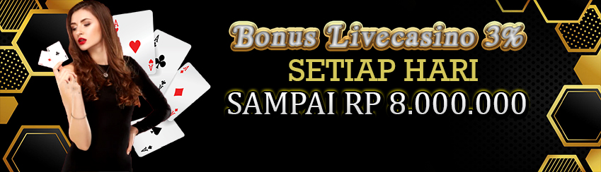BONUS LIVE CASINO 3%